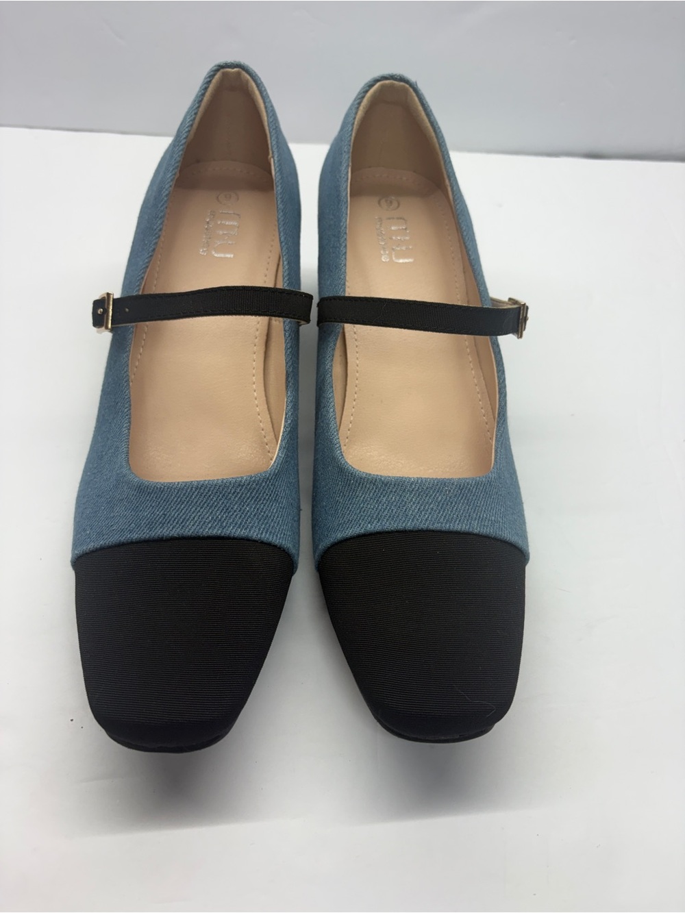 Myu Denim Mary Jane Pumps Size 9 Cap Toe Balletcore Heels